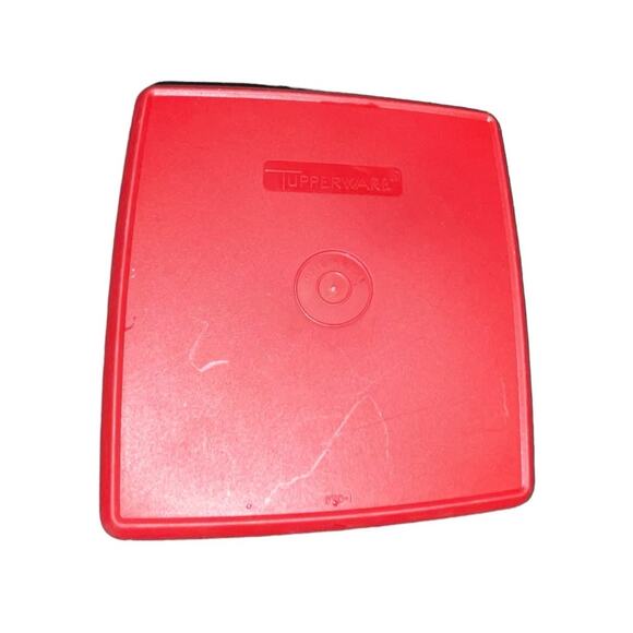 Tupperware Square Away 670 Container 671 Lid Sandwich Box Lunch Keeper Vintage - Picture 5 of 8